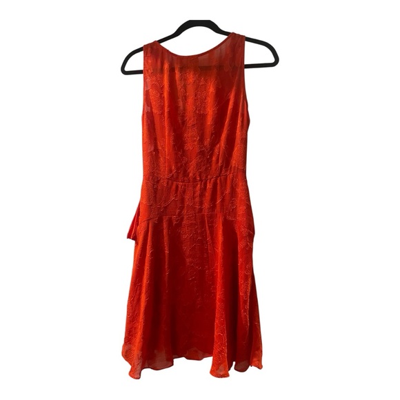 Premier Amour Vibrant Red Asymmetrical Ruffled Sundress - Picture 4 of 8